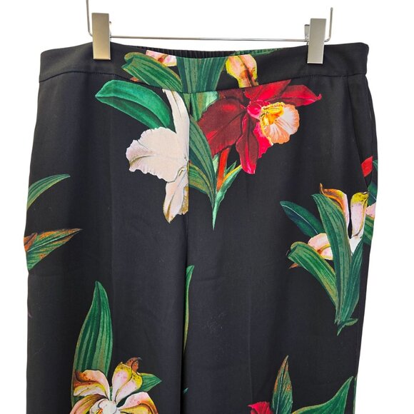 Chico's Floral Tropical Print Wide Leg Pull-On Soft Pants Size Chico's 2/12 - Picture 4 of 8